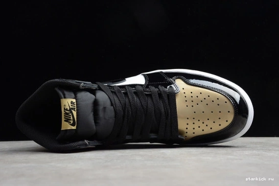 Patent High 007 Retro Jordan 1 861428-007 861428 Gold Toe  NRG 1208